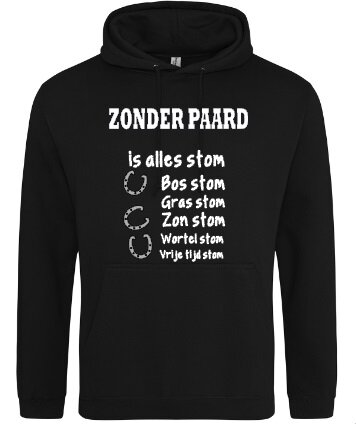 alles-stom-zonder-paard-hoodie-zwart